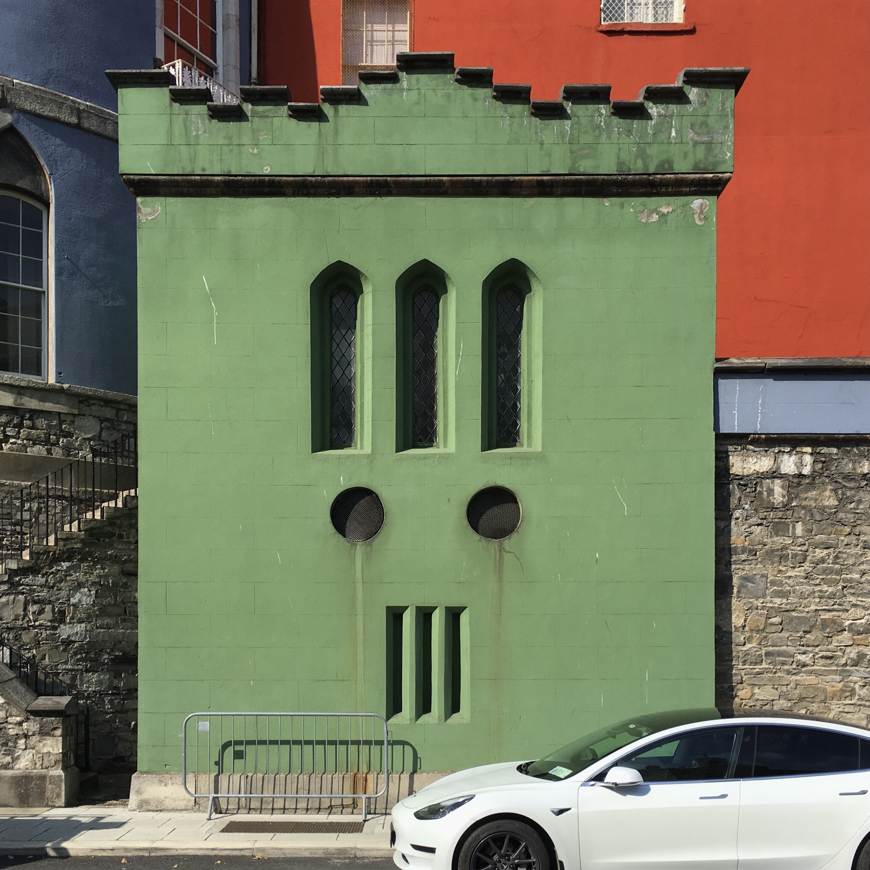 Colourful facade of Dublin Castle